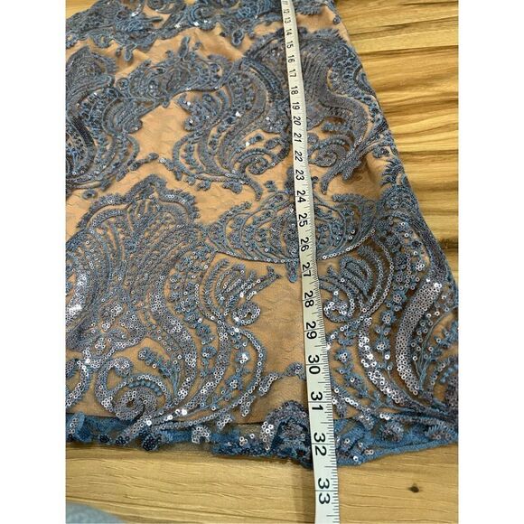 Free People Night Shimmers Mini Dress Sundown Blue Size 8 - Picture 8 of 10